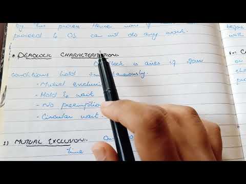 Deadlock characterization in operating system