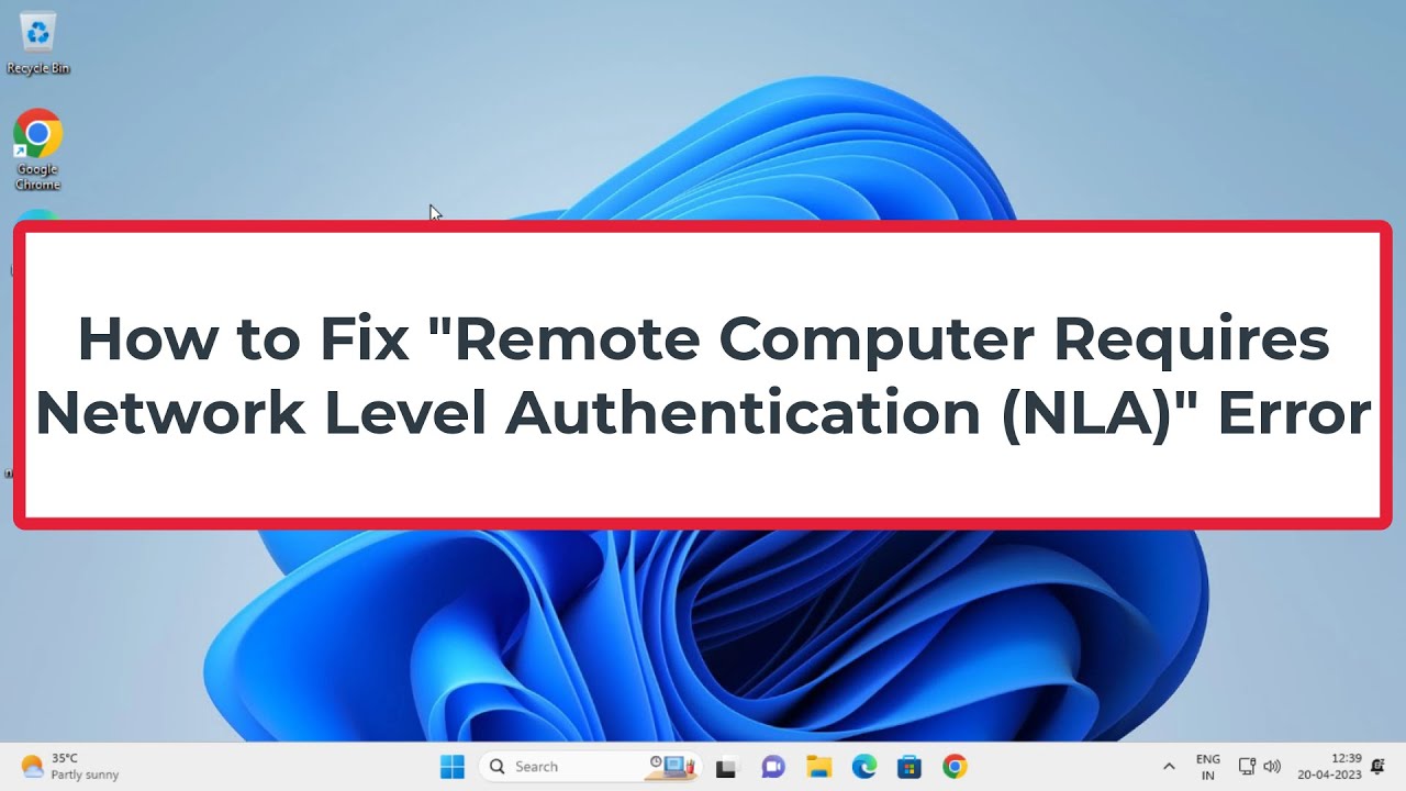 Fix NLA Error for Remote Desktop Connection