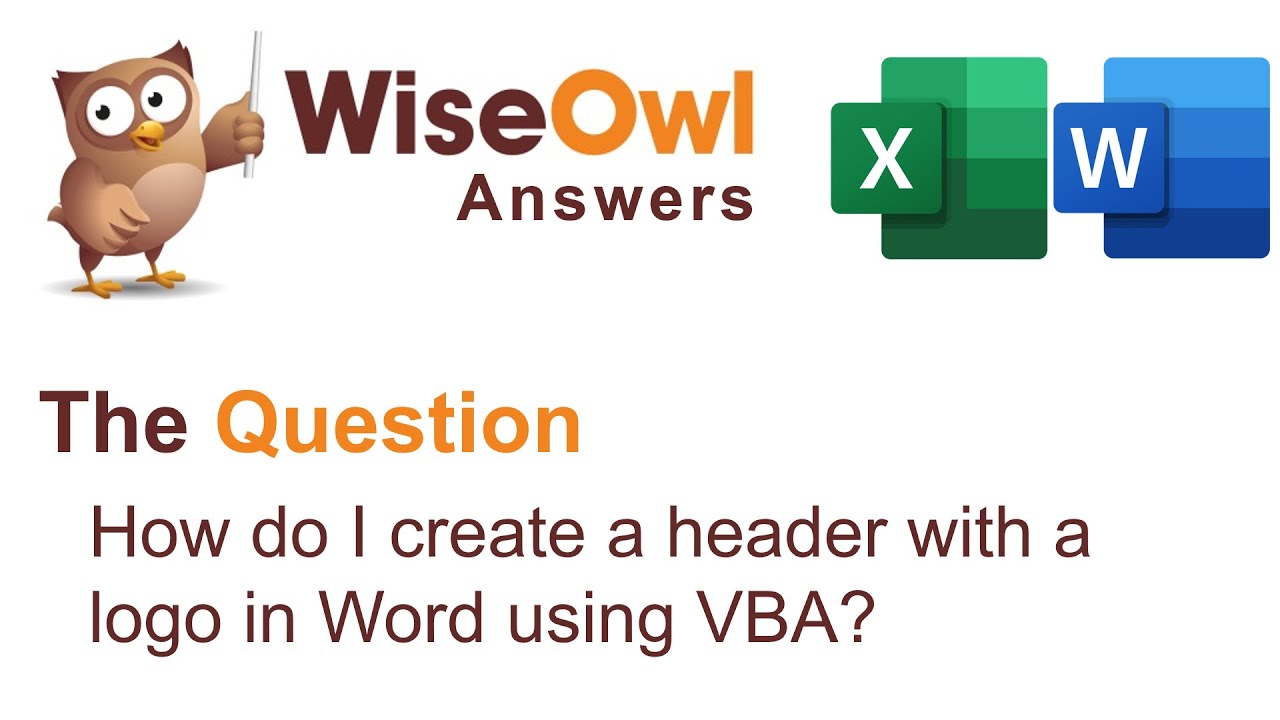 Create a Header with Logo in Word Using VBA 🦉