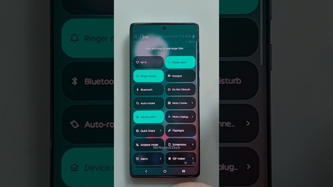 Multiple quick settings in Motorola Edge 50 Fusion #shorts #motorolaedge50fusion