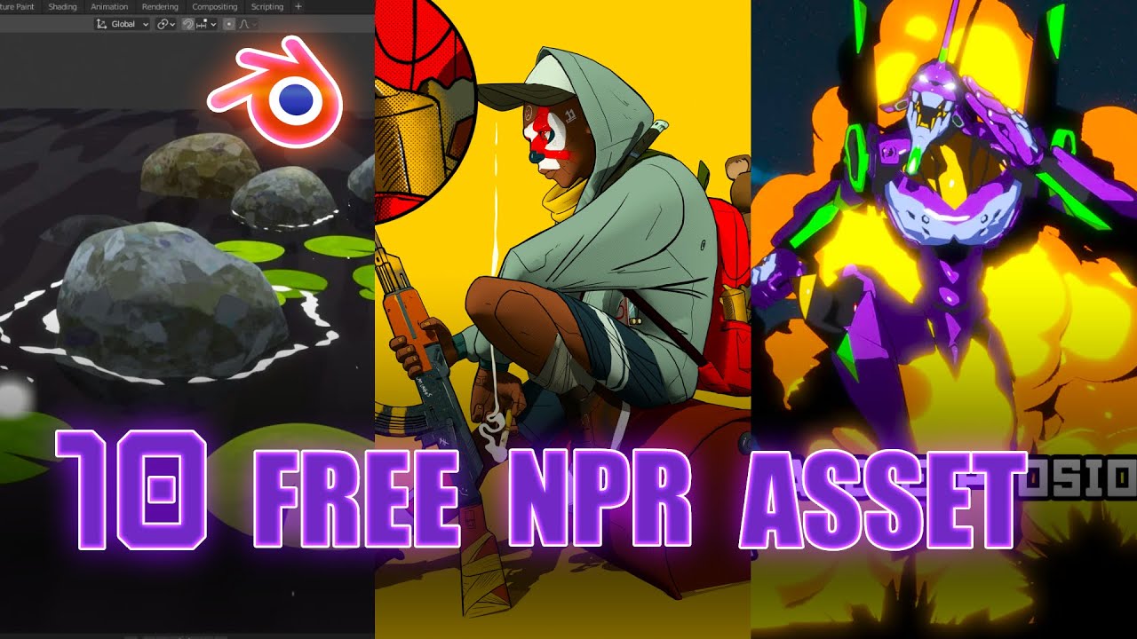 10 Free NPR Assets for Blender 🎨