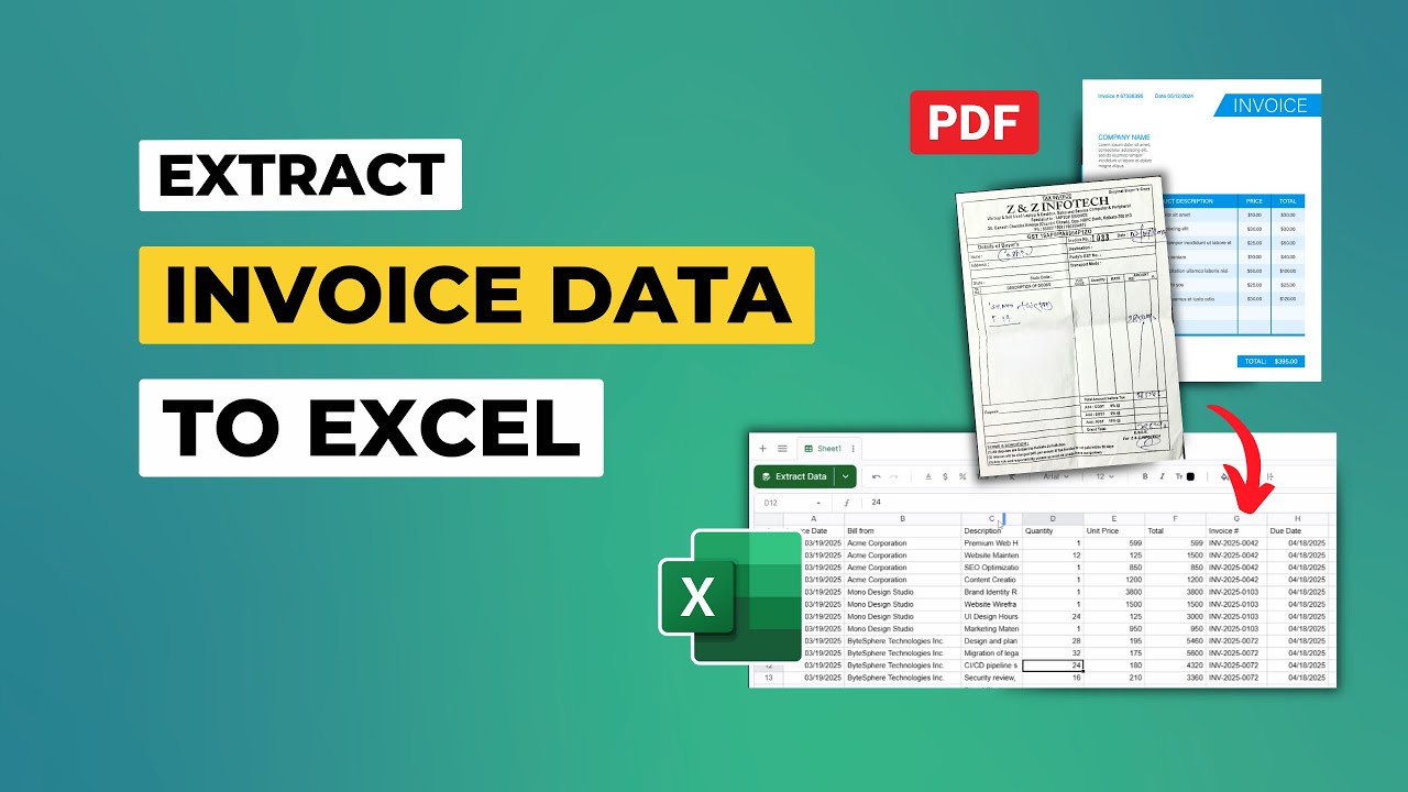 Convert PDF Invoice to Excel in 1 Click π§Ύ