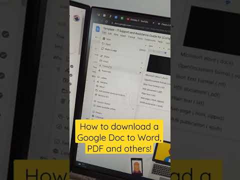 How to download a Google Doc to Word, PDF and more! #googledoc #word #pdf #download