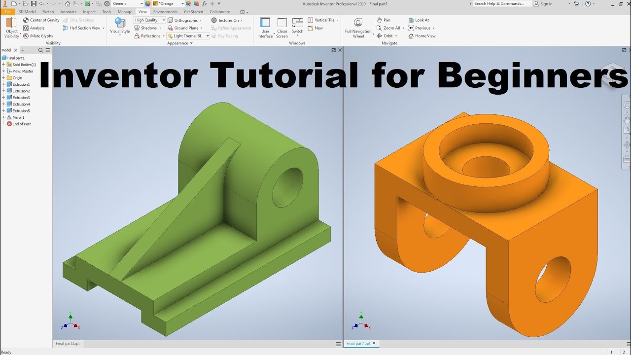 Autodesk Inventor Beginner Tutorial ๐