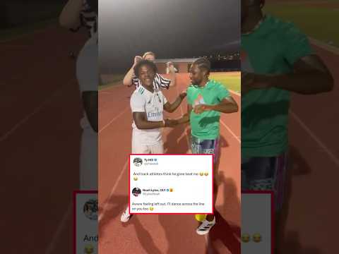 Tyreek Hill reacts to Speed and Noah race. Noah responds 👀🍿