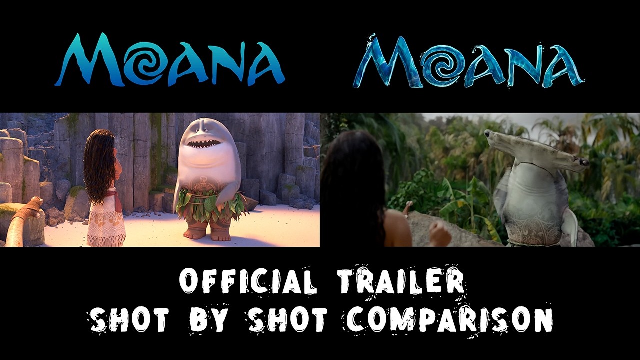 Moana TRAILER COMPARISON | Live Action vs Animation