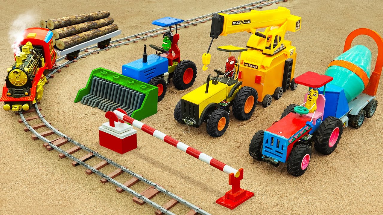 DIY Mini Bulldozer & Train Rescue Barrier 🚧
