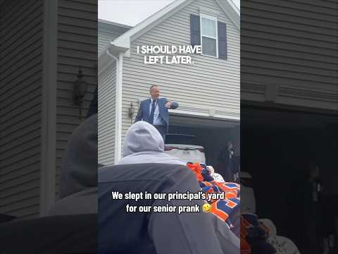 These high school students slept in their principal’s yard 😂