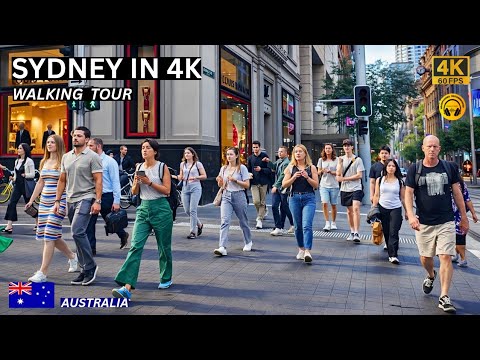 Sydney CBD Autumn Walk in 4K 🌆