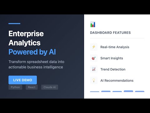 [EN] AI Analytics Dashboard Demo - Real-time Data Insights with Claude AI