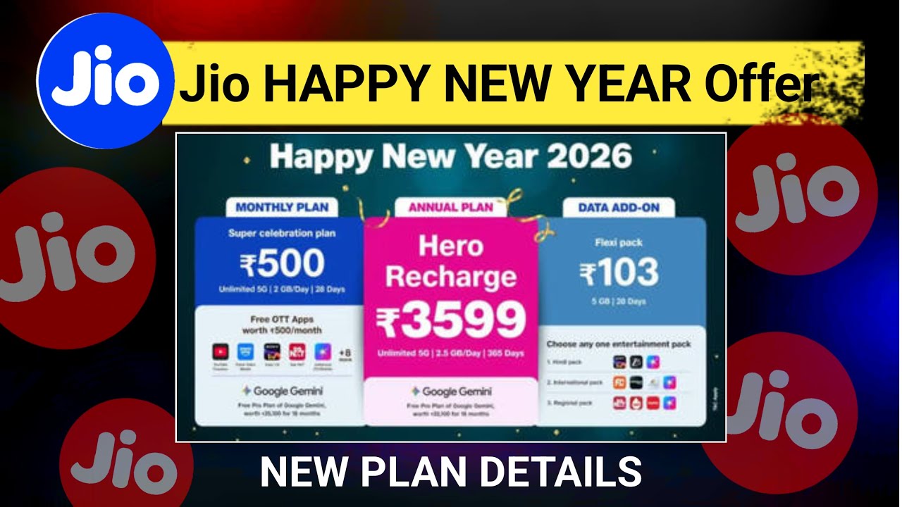 Jio New Year 2026 Offers & Plans 🎉
