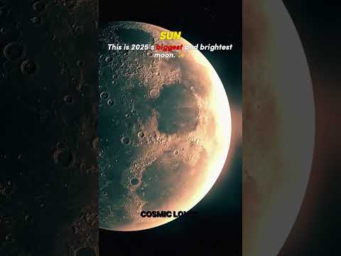 The Biggest Full Moon of 2025 🌕 #Space #Earth #Sun