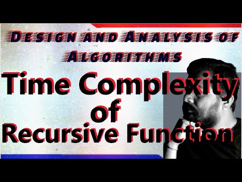 Time Complexity of Recursive function || DAA || Studies Studio