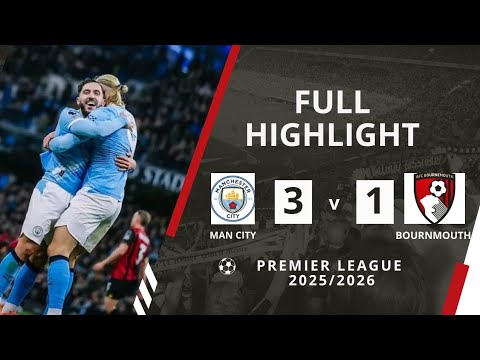 Man City vs Bournemouth 3-1 | Premier League Highlights ⚽
