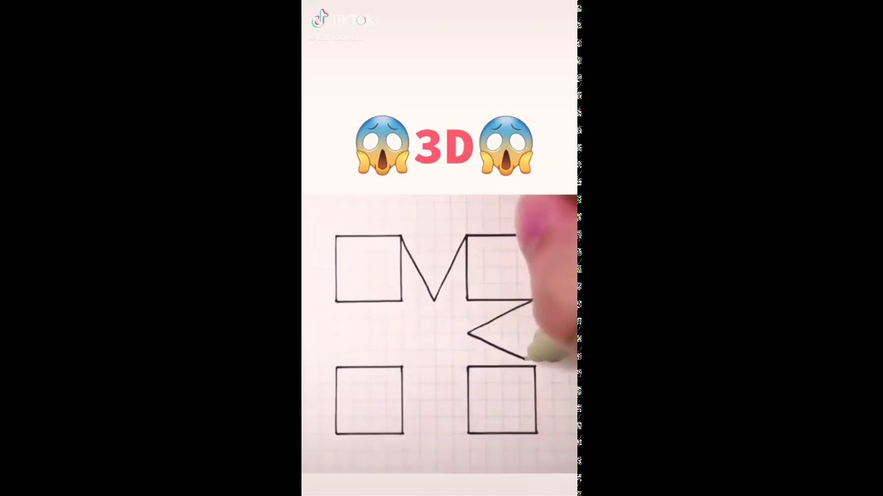 Un dessin 3D facile  (dessinée à là maison) 😊😊😊😘😘