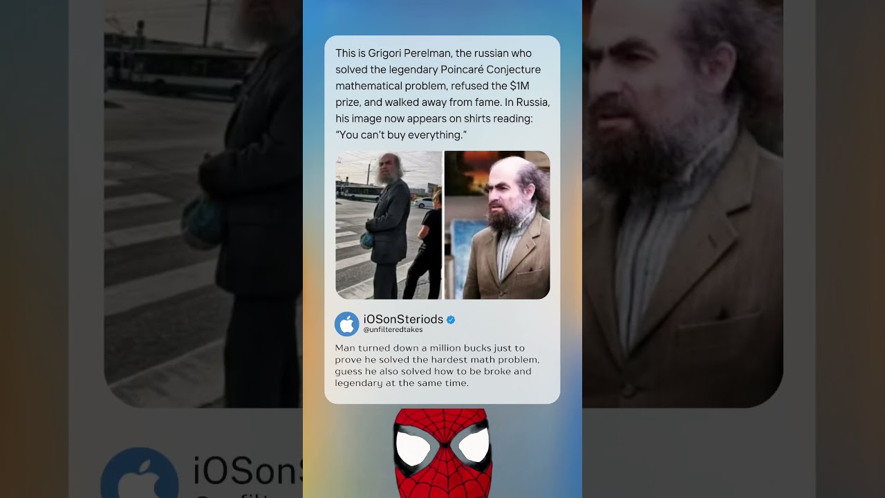 Grigori Perelman Solves Poincaré Conjecture 🧠