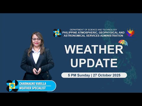 Public Weather Forecast issued at 5 PM | October 27, 2025 - Monday