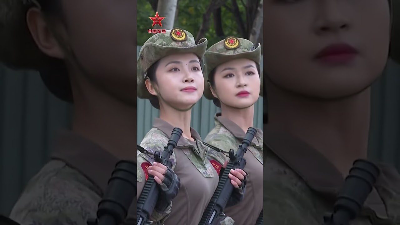 Chinese Female Soldiers Perfect Their Formation for September 3 Military Parade 🇨🇳