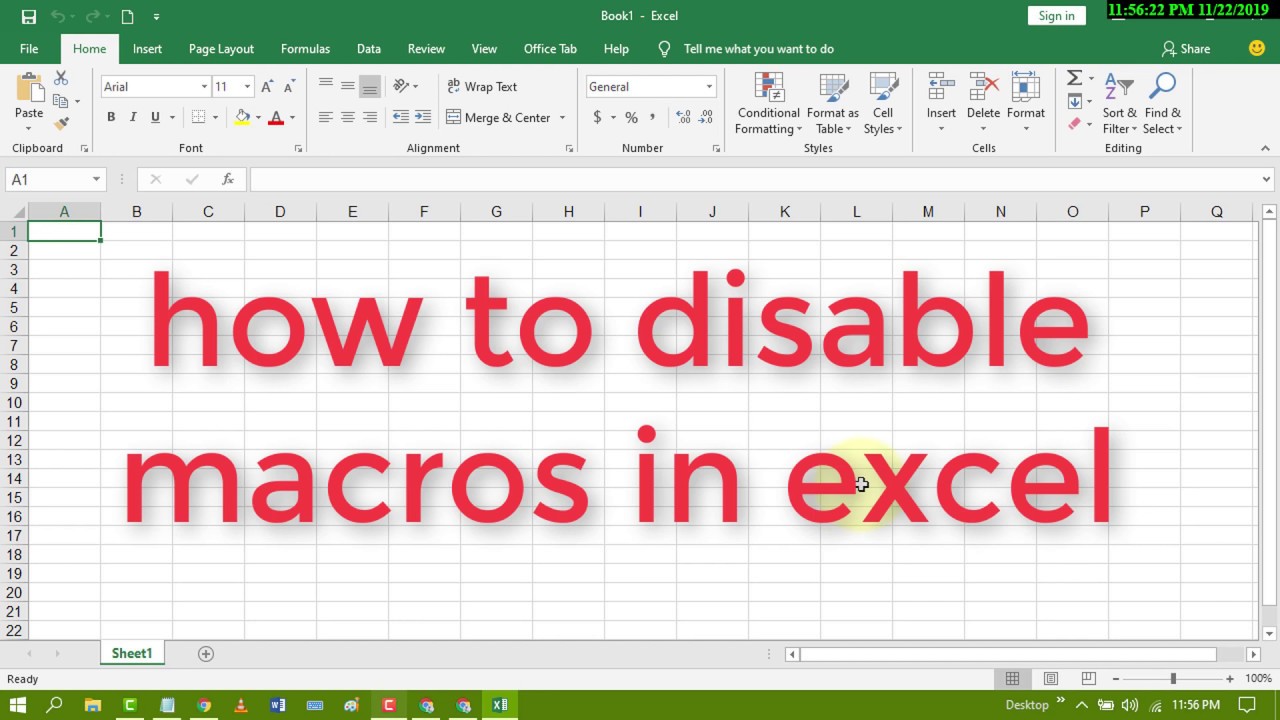 Disable Macros in Excel Easily