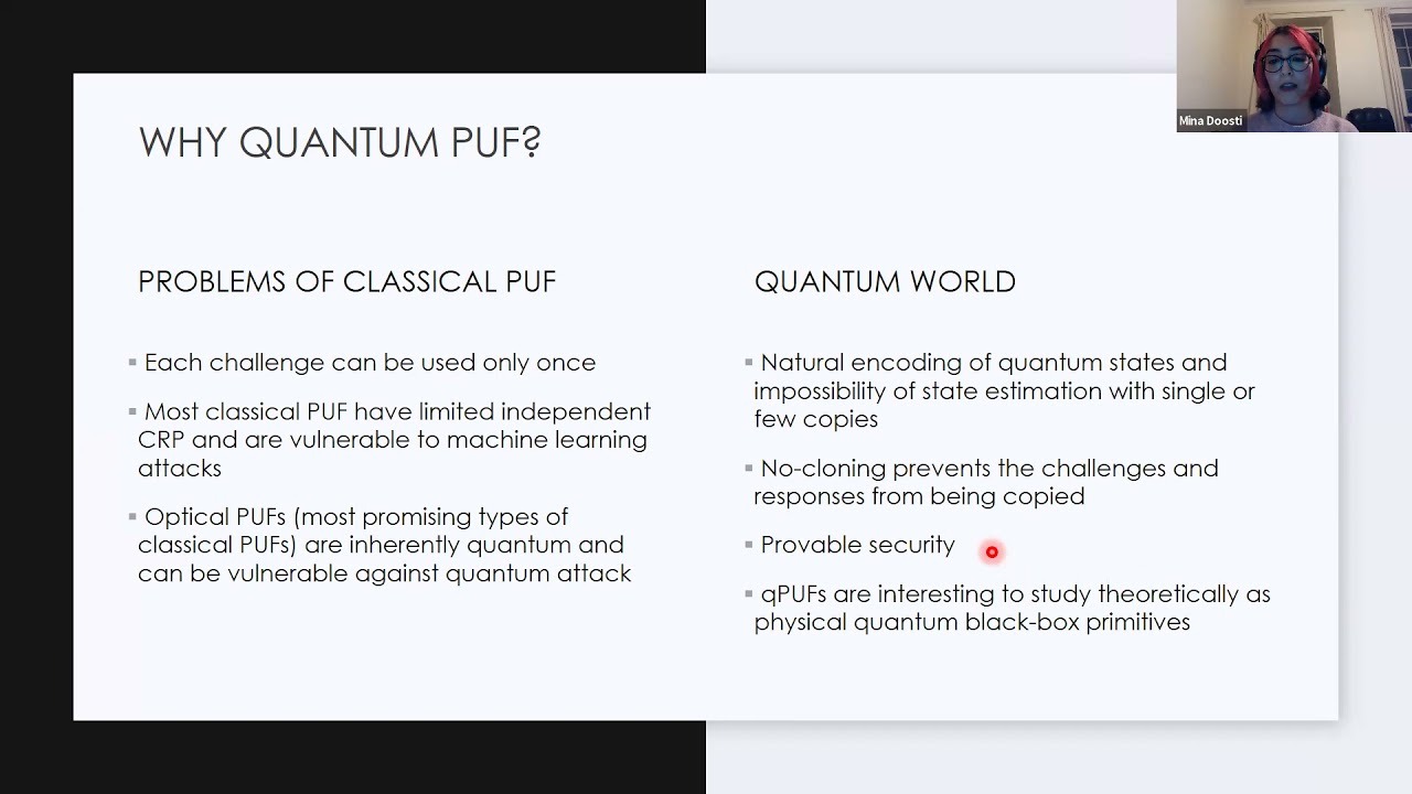 Mina Doosti’s Breakthrough in Quantum Physical Unclonable Functions & Cryptanalysis 🔐