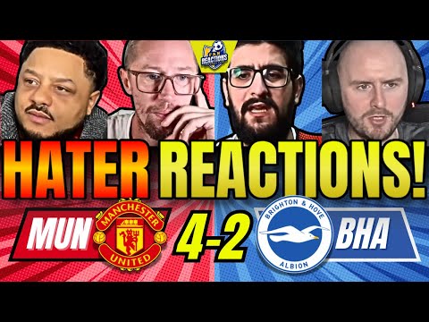MAN UTD’S RIVALS & HATERS REACTIONS TO MAN UTD 4-2 BRIGHTON! PREMIER LEAGUE FAN REACTIONS