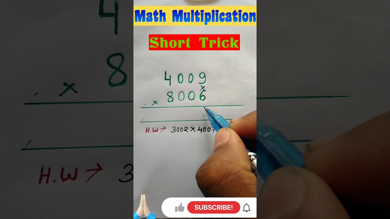 ❌💯Multiply 4 Digit Number❌💯 |math Puzzle ||#short #viral #math