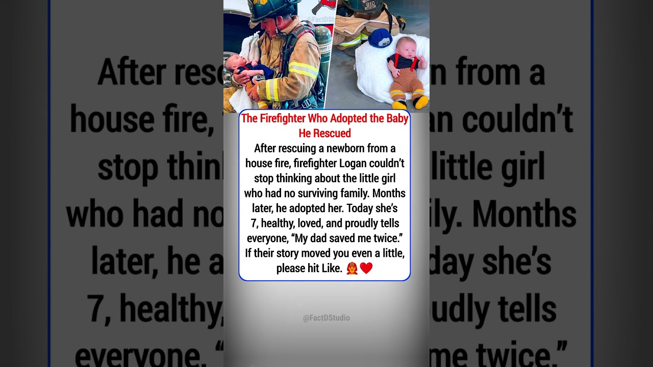 Firefighter Rescues and Adopts Baby π