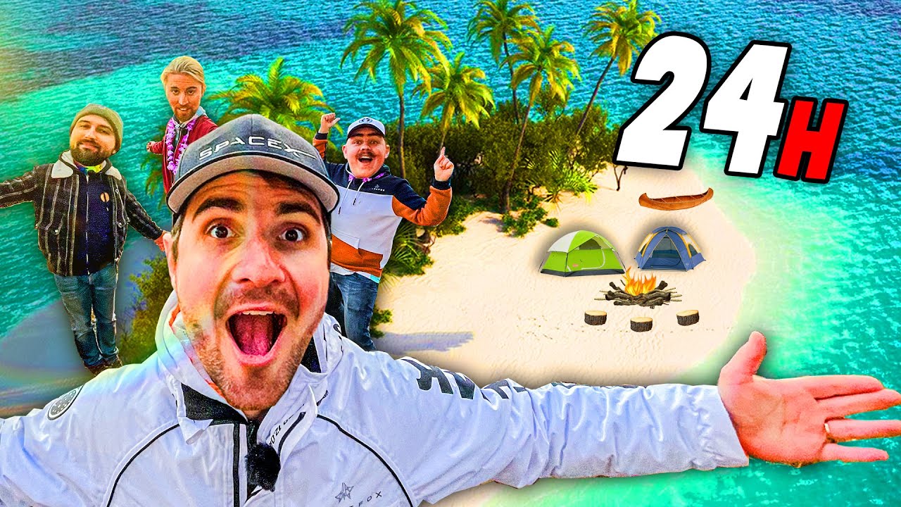 24H Sur une Île Déserte et Construction d’un Camp 🏝️