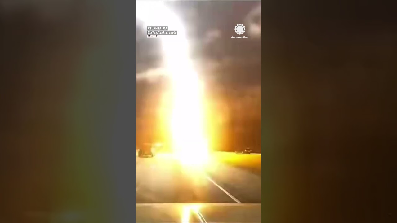 Lightning Strikes Near Driver on Atlanta Highway ⚡