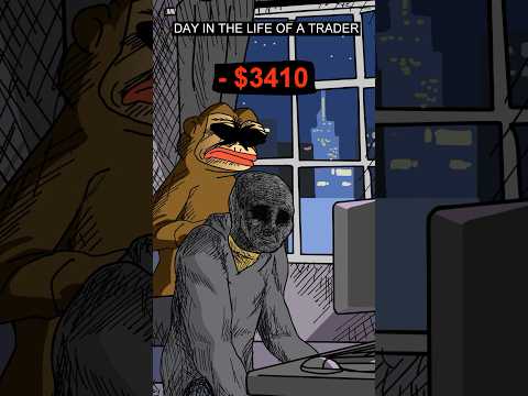 A day in the life of a trader ⏰ #crypto #trading #memes