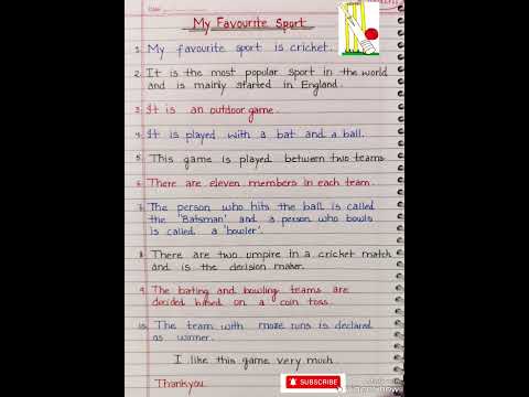Essay on my favourite sport l essay on cricket l 10 lines on my favourite sport/ cricket l Essay