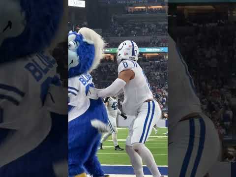the greatest blue impression ever. #colts #nfl #football #cambyum #celly