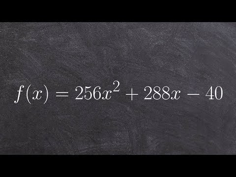Learn to solve a quadratic by the AC method of factoring