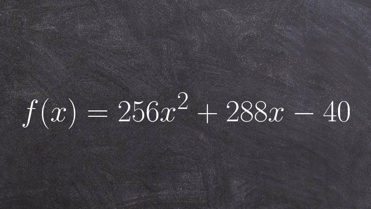 Solving Quadratic Equations Using the AC Method of Factoring
