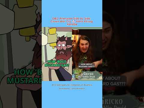 D&D Animated Side by Side: Clown War Cry 🤡 #dnd #ttrpg #dnd5e