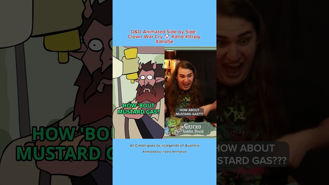 Epic Clown War Cry in D&D Animated Battle 🤡 | Side-by-Side Comparison