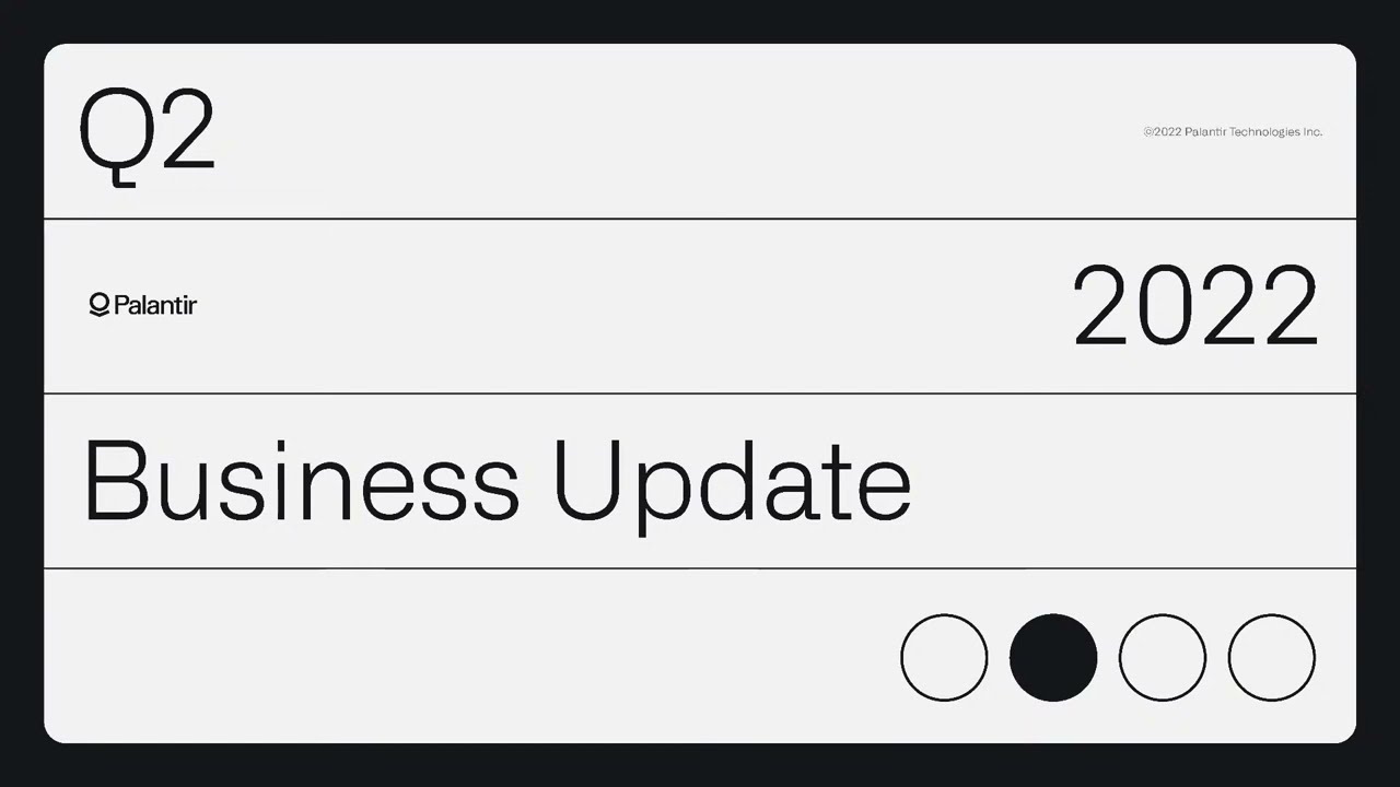 Palantir Technologies Q2 2022 Earnings Webcast ๐