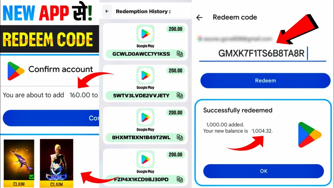 FREE REDEEM CODES INSTANT 🤩 | 800 REDEEM CODE FREE | HOW TO GET GOOGLE PLAY STORE REDEEM CODES FREE