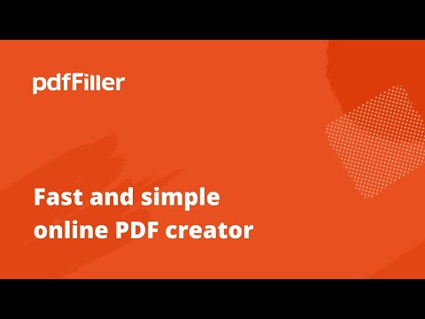 Create PDF Documents from Scratch with pdfFiller