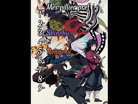 Mon top 9 des pilier #demonslayer