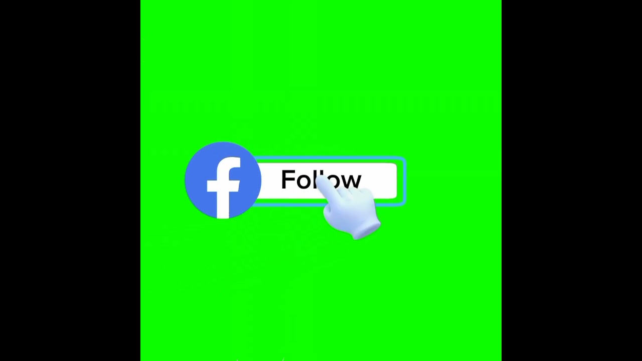 Free Green Screen Facebook Follow Button 🎥