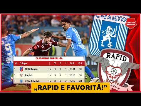 TOTUL despre U Craiova - Rapid, DERBY INCENDIAR pentru locul 1 în SuperLiga la FINALUL TURULUI