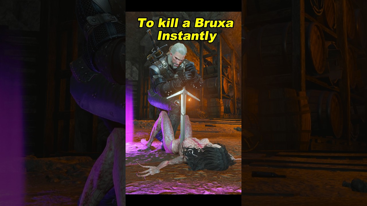 Defeating a Bruxa in Witcher 3 🧙️