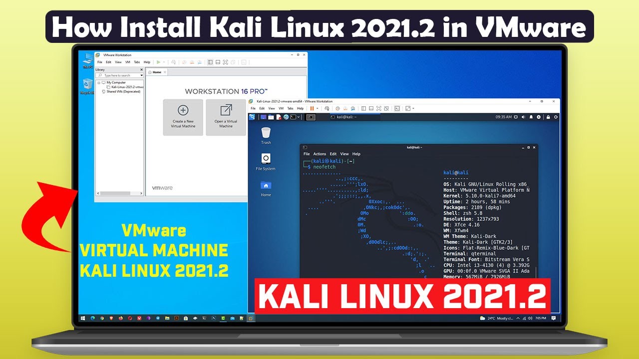 Install Kali Linux 2021.2 in VMware on Windows 10