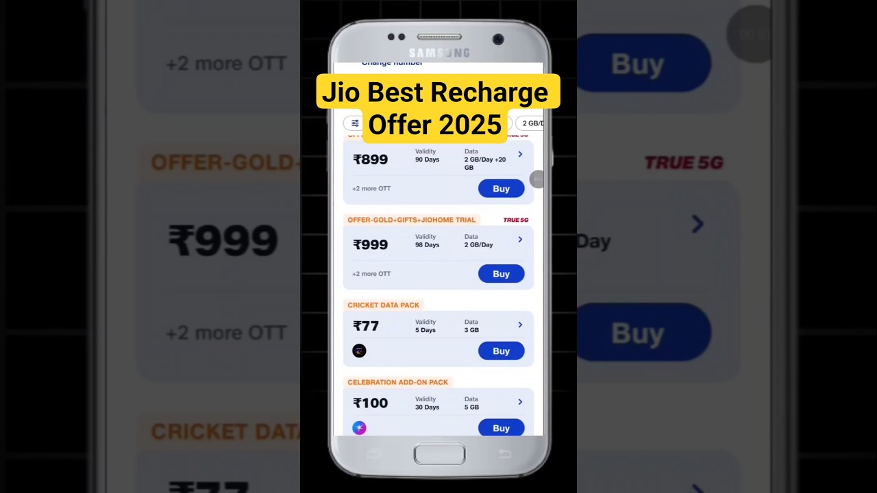 Top Jio Recharge Plans 2025 📱