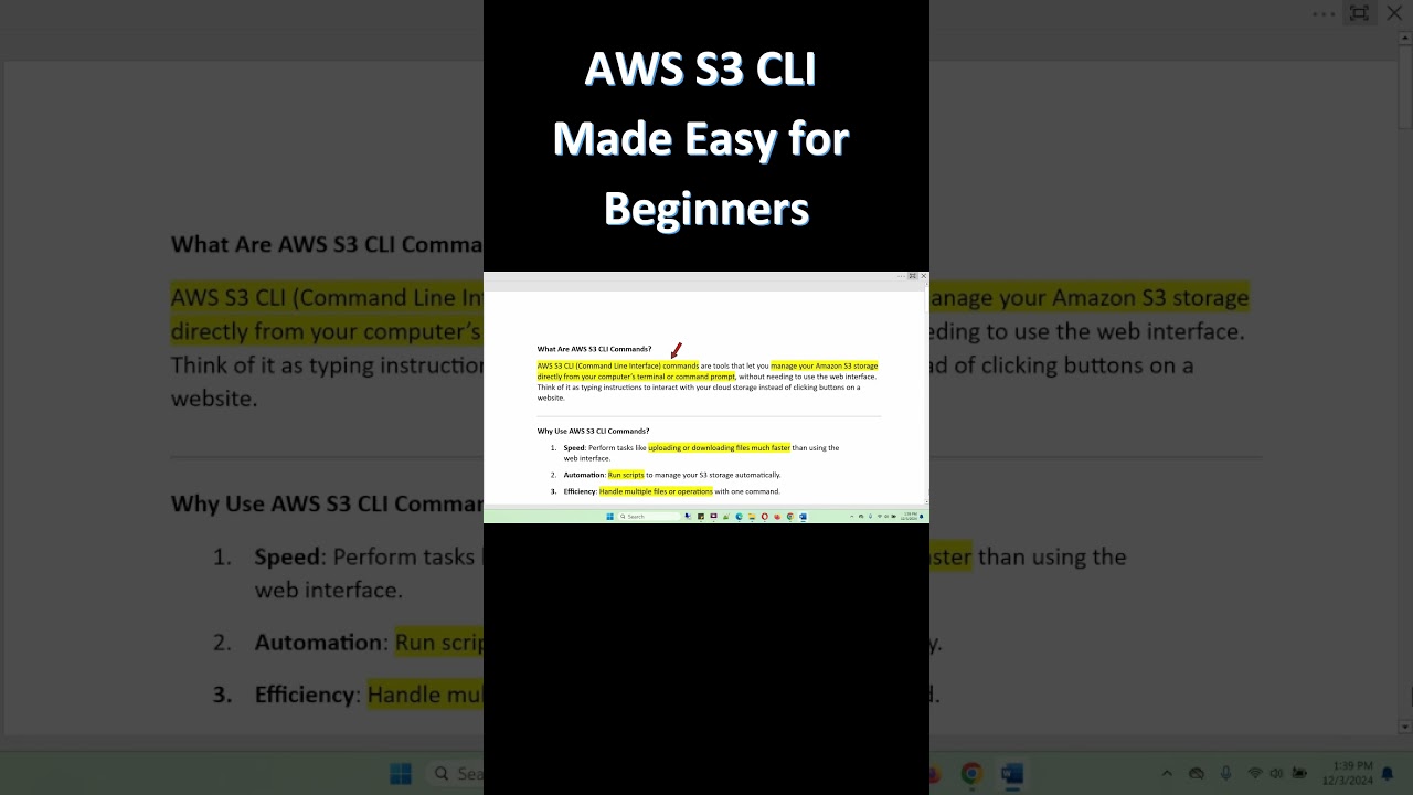AWS S3 CLI Tutorial for Beginners: Simplify Cloud Storage Management ☁️