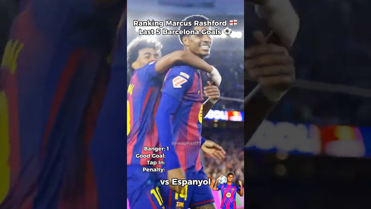 Marcus Rashford 🏴󠁧󠁢󠁥󠁮󠁧󠁿 Last 5 Barcelona Goals Ranked ⚽️🔥Explosive and clinical ⚡