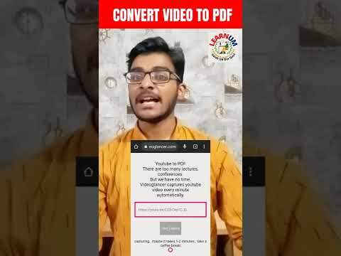 🛑 Convert YouTube Video to PDF  in one Click | Helpful for students | Learnum