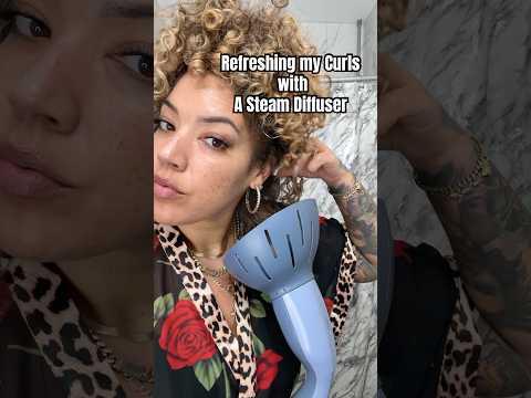 Refreshing with the Conair Hair Steamer Diffuser Attachment #curlyhair #hairvideo