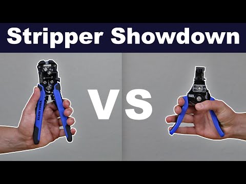 The Best Wire Stripper for a Van or RV Power System | Klein Katapult vs Self-Adjusting Stripper
